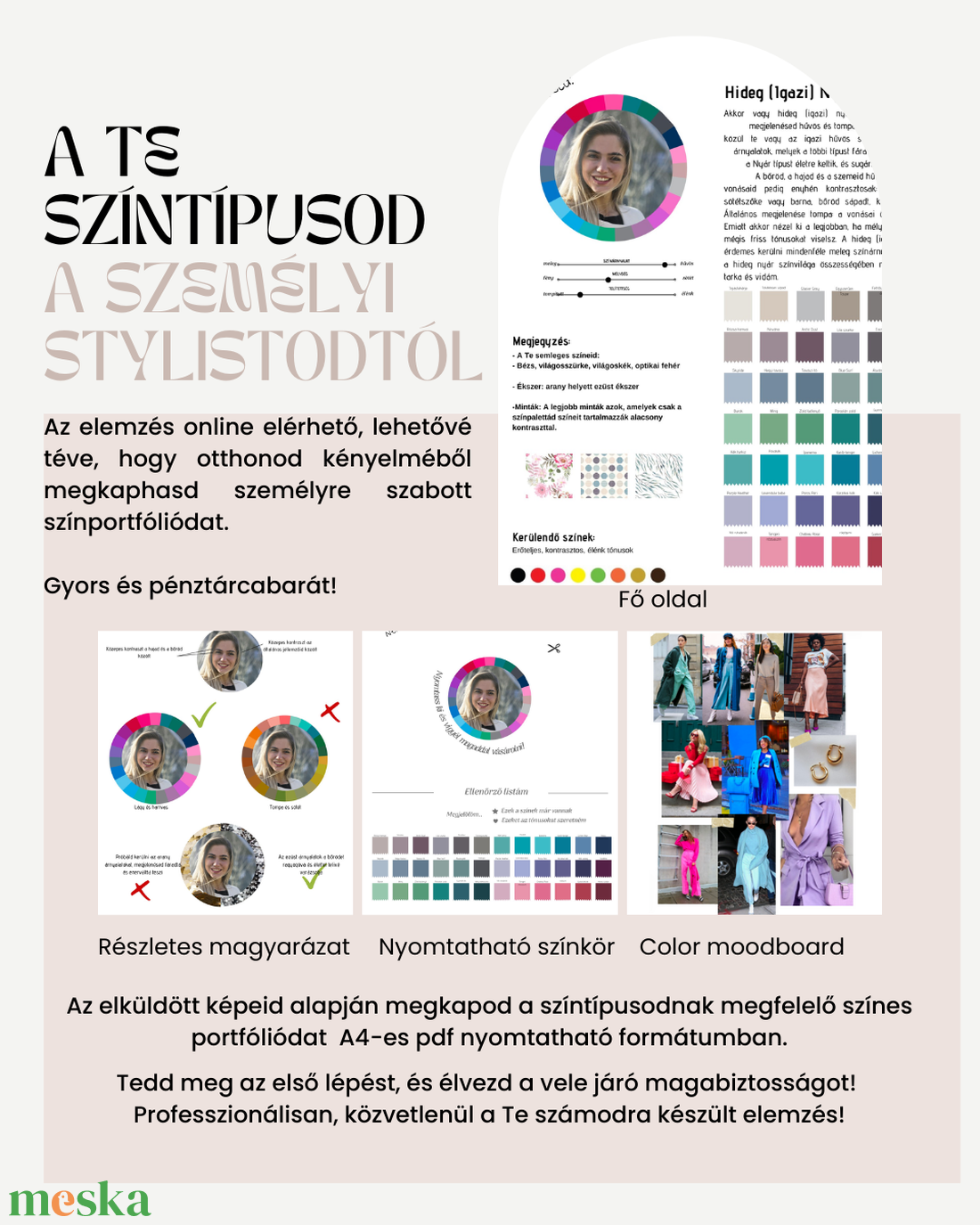 Online színtanácsadás  Személyre szabott színpaletta 12 évszaktípus alapján, stylist által készítve - művészet - grafika & illusztráció - digitális - Meska.hu