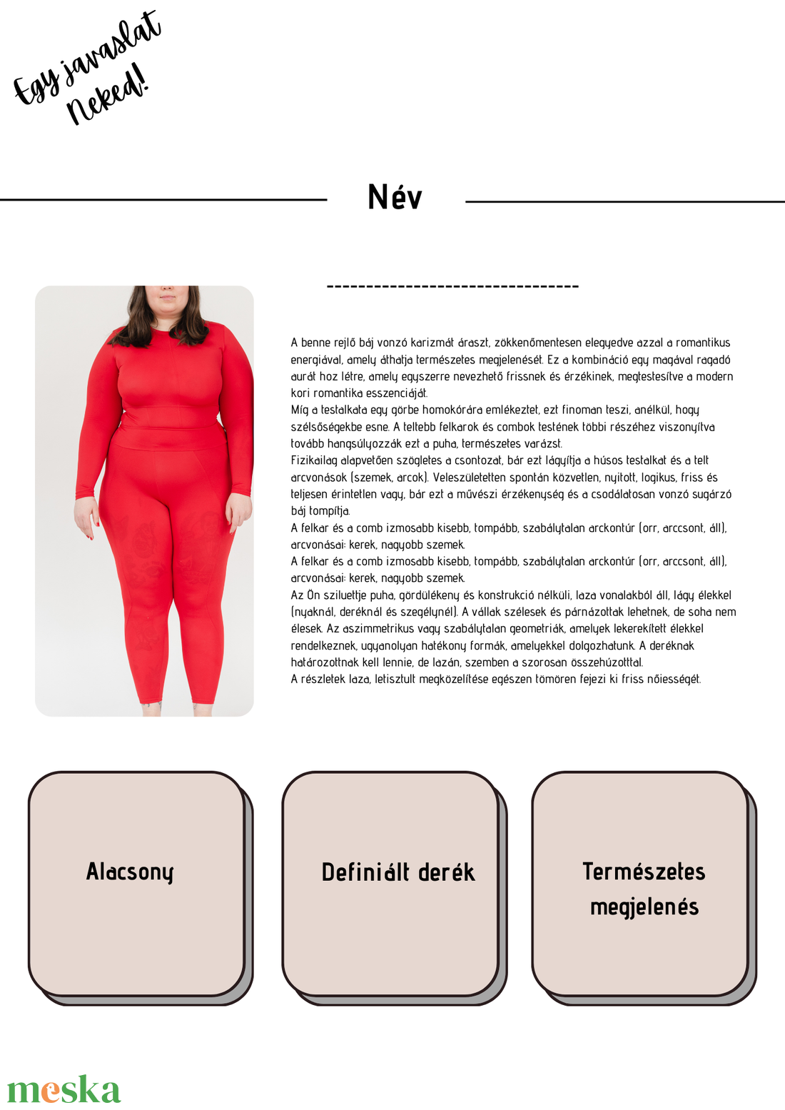 Kibbe testalkatelemzés, testtípus elemzés, stílustanácsadás, személyre szabott útmutató - művészet - grafika & illusztráció - digitális - Meska.hu