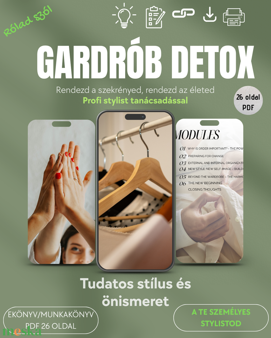 Gardrób Detox  26 oldalas útmutató a stílusod felszabadításához. Önismeret  és rend a ruhatárban (PDF) - könyv & zene - könyv - Meska.hu