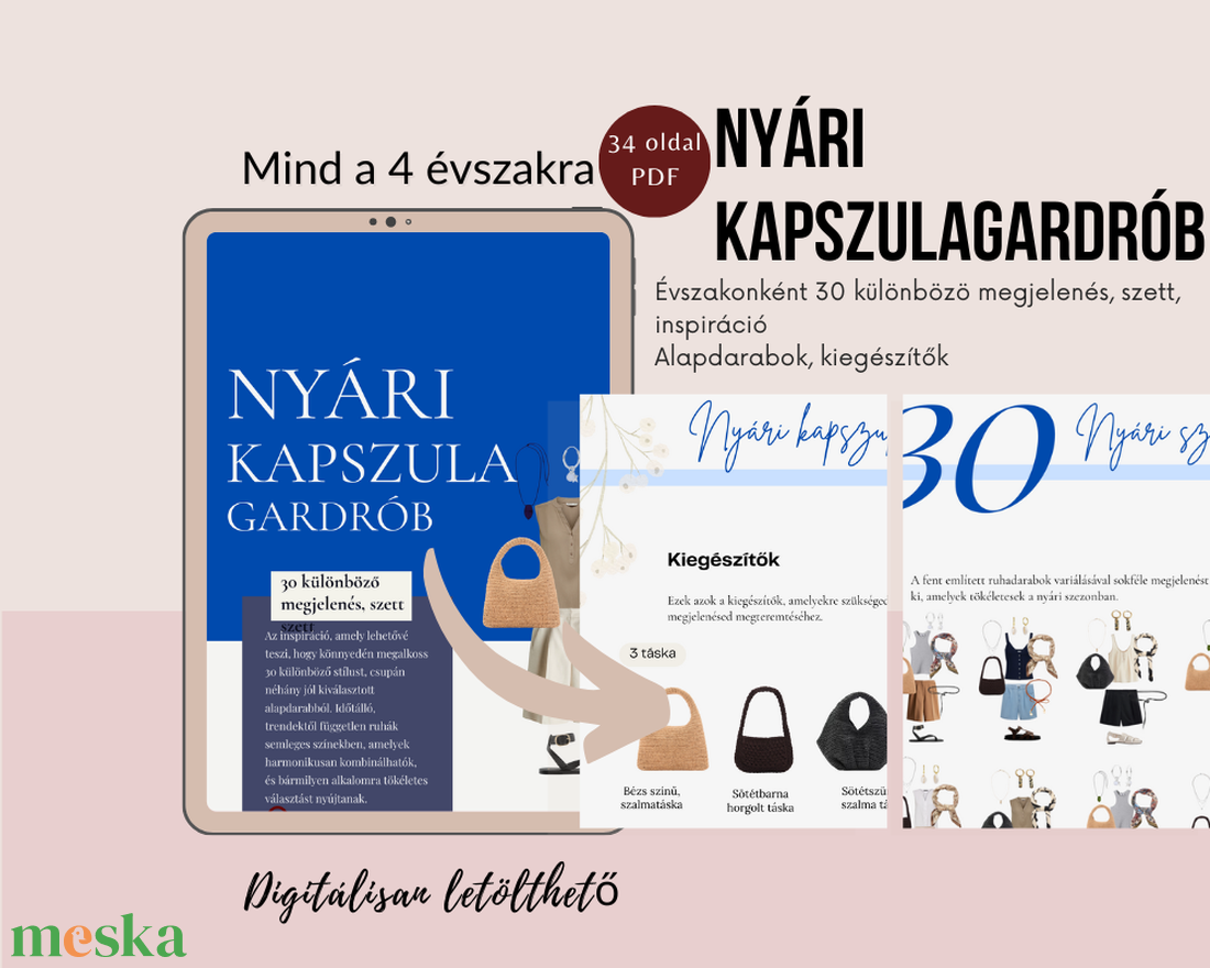 4 évszakos kapszulagardrób  120 klasszikus női szett, kiegészítőkkel, stylist által összeállítva - könyv & zene - könyv - Meska.hu