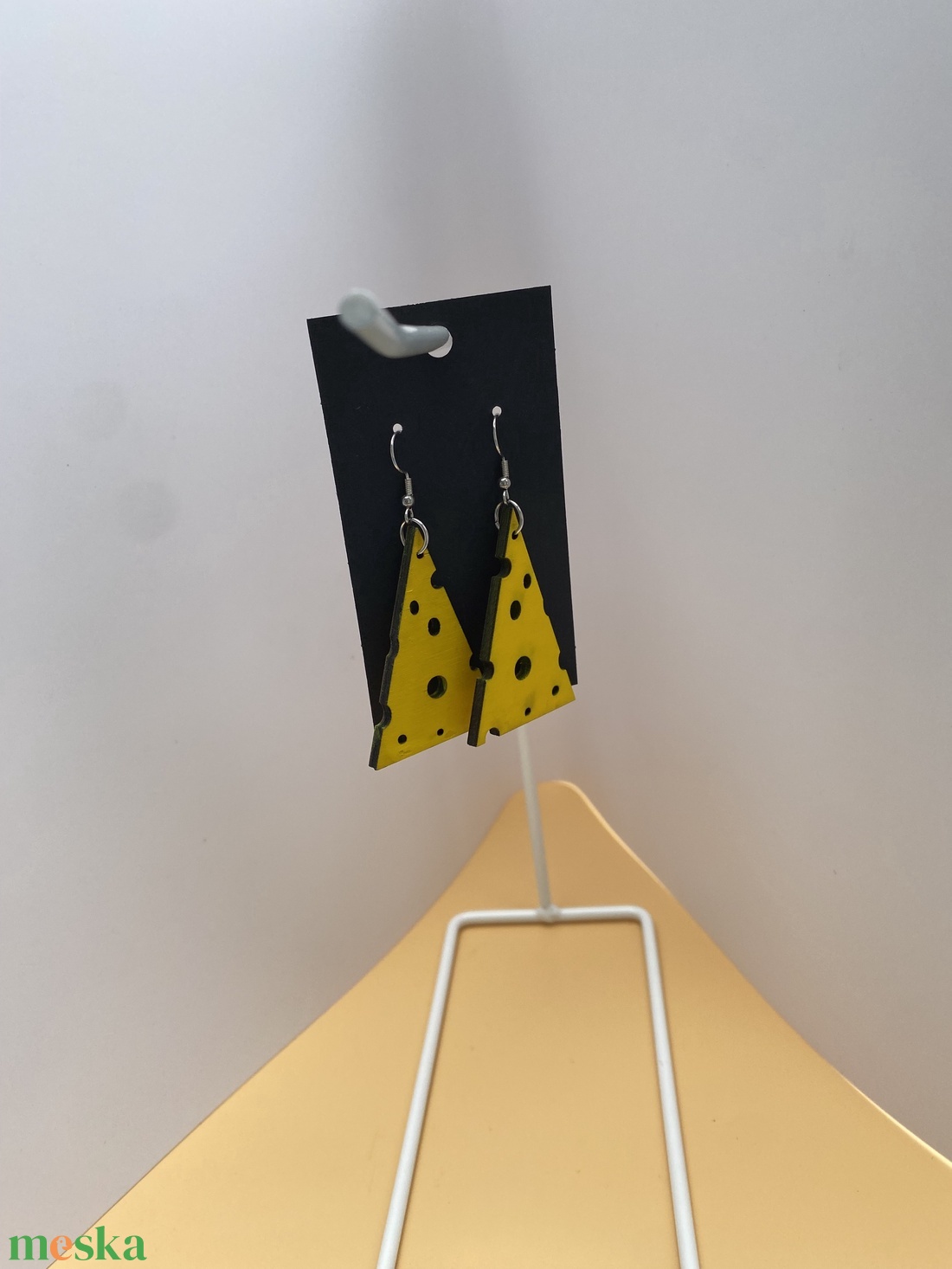 Sajtfülbevaló - ékszer - fülbevaló - lógó fülbevaló - Meska.hu