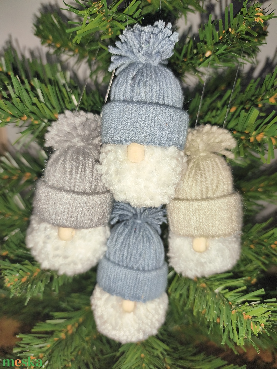 Kézzel készült manó dísz - karácsony - karácsonyi lakásdekoráció - karácsonyfadíszek - Meska.hu