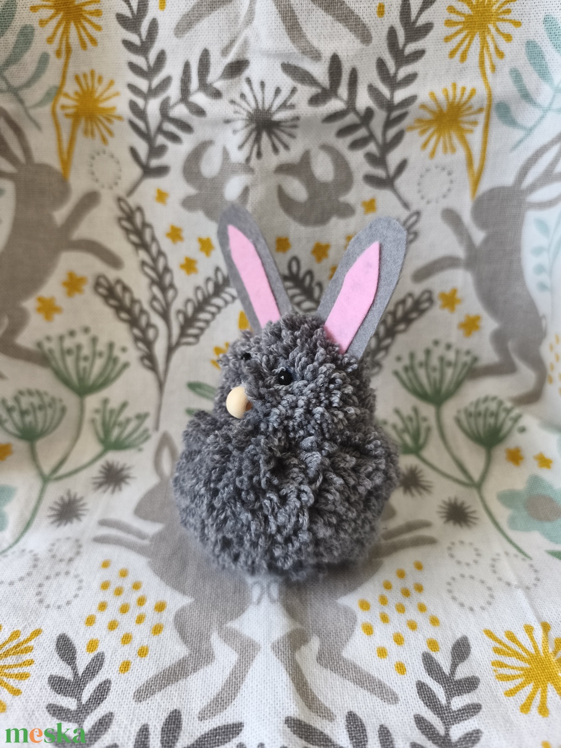 Húsvéti nagy nyuszi dekoráció  - ünnepi díszek, dekorációk - húsvéti díszek és dekorációk - húsvéti asztaldíszek - Meska.hu