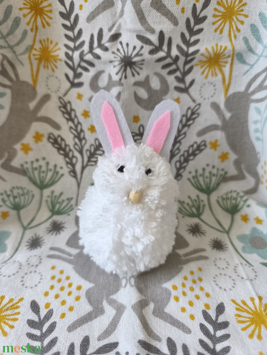 Húsvéti nagy nyuszi dekoráció  - ünnepi díszek, dekorációk - húsvéti díszek és dekorációk - húsvéti asztaldíszek - Meska.hu