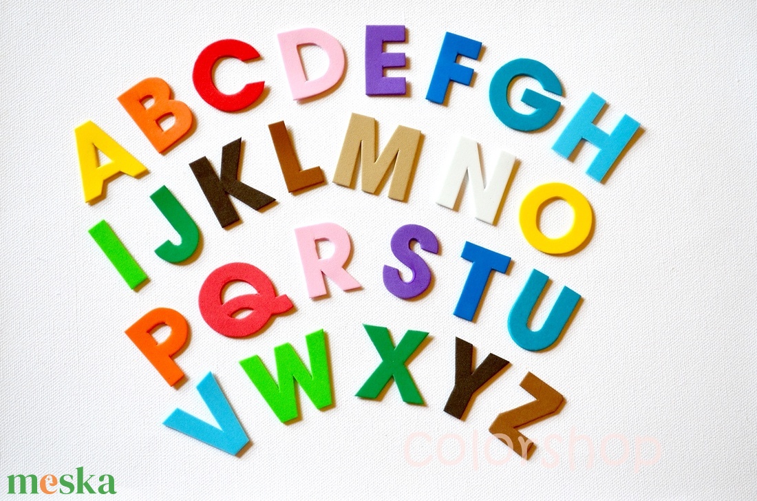 Betűk, ABC, iskola - Játék és tanulás - 26 dekorgumi forma - otthon & lakás - dekoráció - fali és függő dekoráció - betű & név - Meska.hu