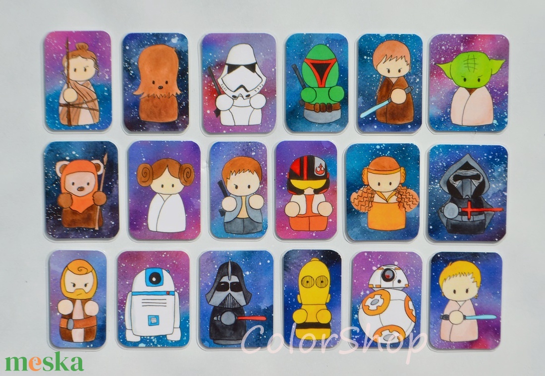 Star Wars (GALAXIS) hűtőmágnes készlet 18 db-os! - játék & sport - Meska.hu Star Wars (GALAXIS) hűtőmágnes készlet 18 db-os! - játék & sport - Meska.hu