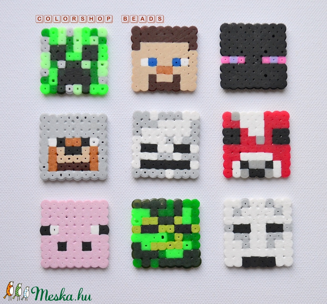 MINECRAFT hűtőmágnes készlet (9 db) -  - Meska.hu
