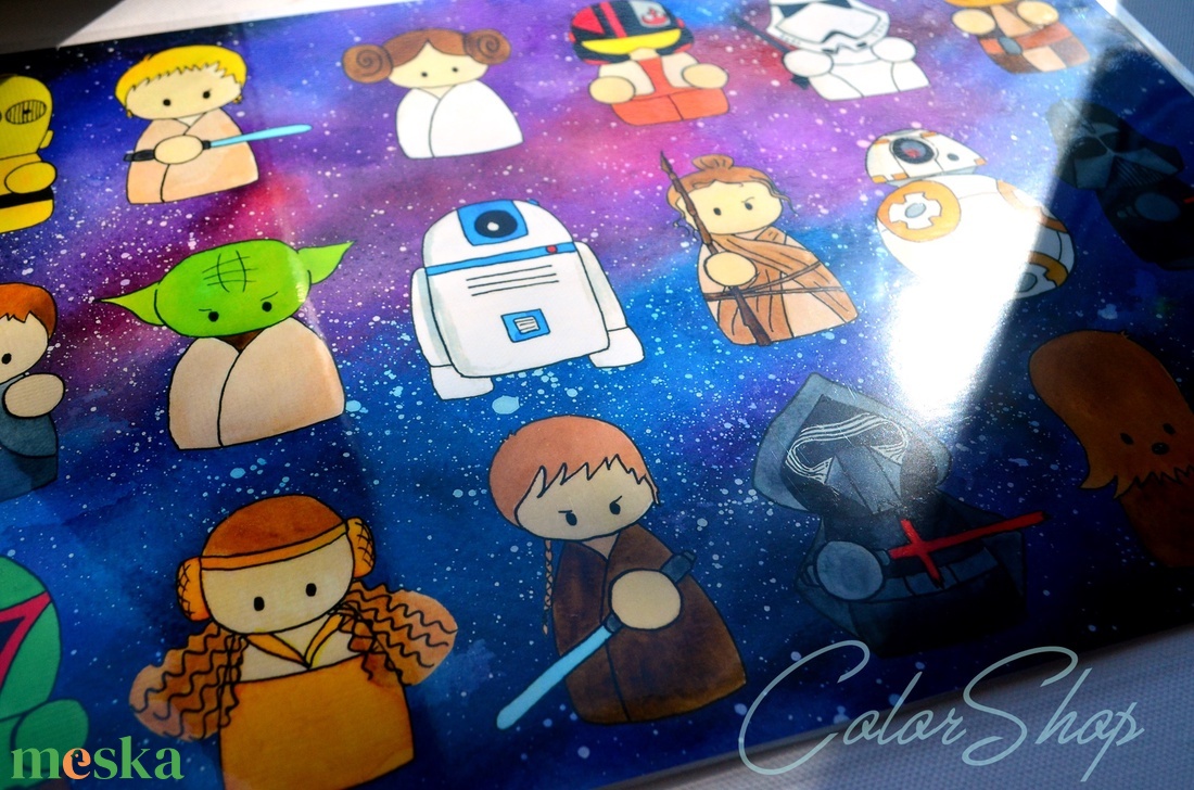 Nagy tányéralátét (A3) - STARWARS (galaxis) - otthon & életmód - konyhafelszerelés, tálalás - tálalás - tányér- és poháralátét - Meska.hu