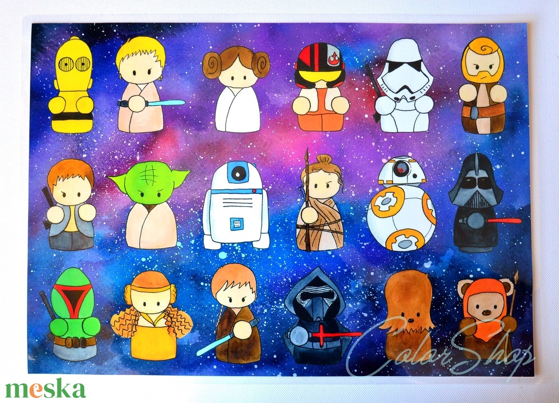 Nagy tányéralátét (A3) - STARWARS (galaxis) - otthon & életmód - konyhafelszerelés, tálalás - tálalás - tányér- és poháralátét - Meska.hu