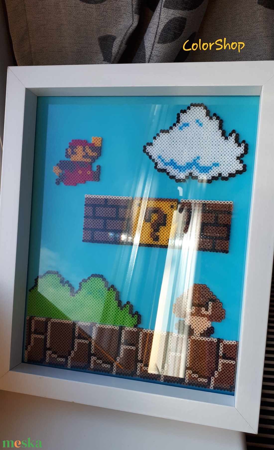 Super Mario pixel art falikép (23x28 cm) - otthon & életmód - dekoráció - kép & falikép - 3d képek - Meska.hu