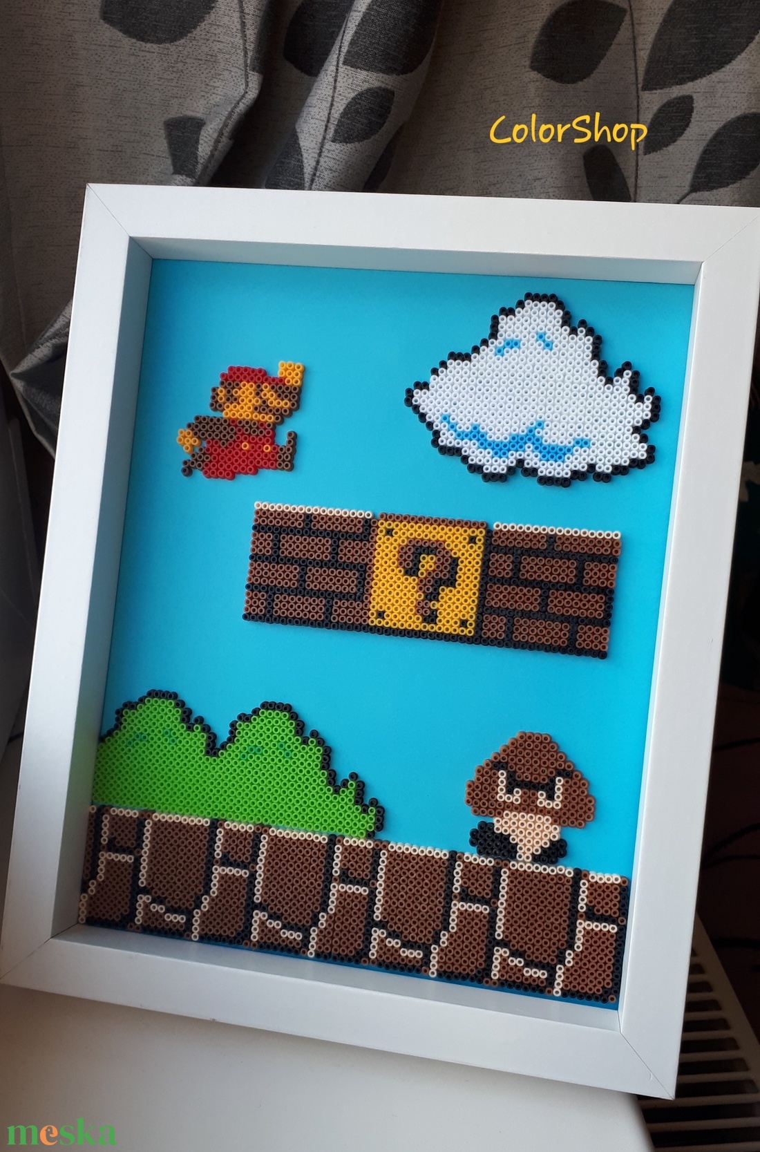 Super Mario pixel art falikép (23x28 cm) - otthon & életmód - dekoráció - kép & falikép - 3d képek - Meska.hu