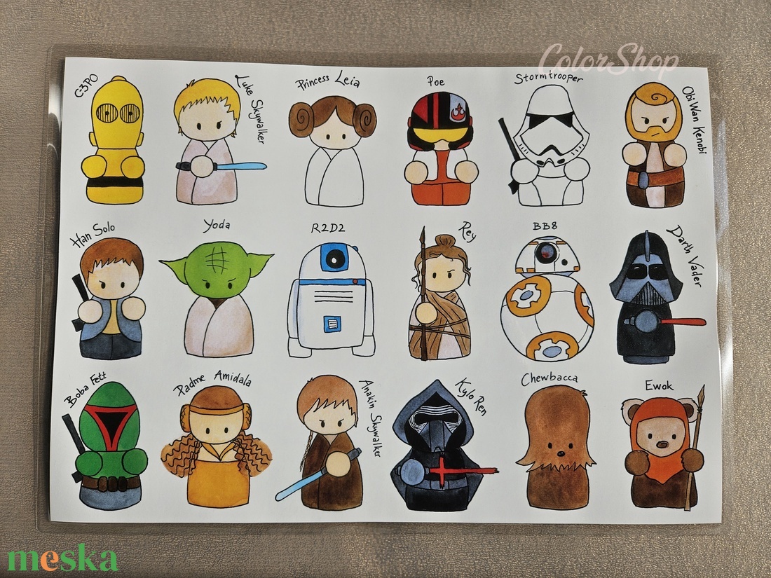 Nagy tányéralátét (A3) - STAR WARS - otthon & életmód - konyhafelszerelés, tálalás - tálalás - tányér- és poháralátét - Meska.hu