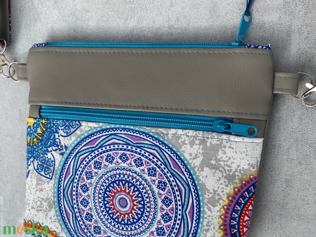 Crossbody  Türkiz mandala  - táska & tok - kézitáska & válltáska - vállon átvethető táska - Meska.hu