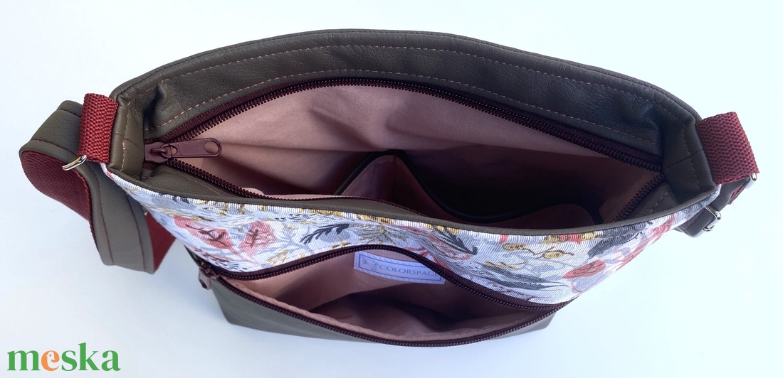 Nagy Crossbody - Őszi színekkel - táska & tok - kézitáska & válltáska - vállon átvethető táska - Meska.hu