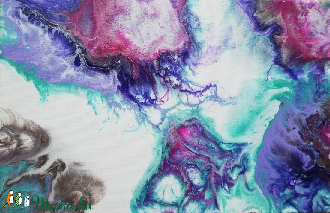 Viola-mályva-türkíz/Absztrakt festmény/Fluid art - művészet - festmény - akril - Meska.hu Viola-mályva-türkíz/Absztrakt festmény/Fluid art - művészet - festmény - akril - Meska.hu