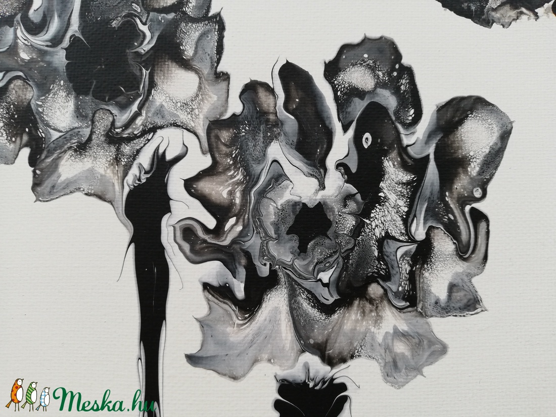 Szegfű feketével/Fluid art/Akrilfestmény - művészet - festmény - akril - Meska.hu Szegfű feketével/Fluid art/Akrilfestmény - művészet - festmény - akril - Meska.hu
