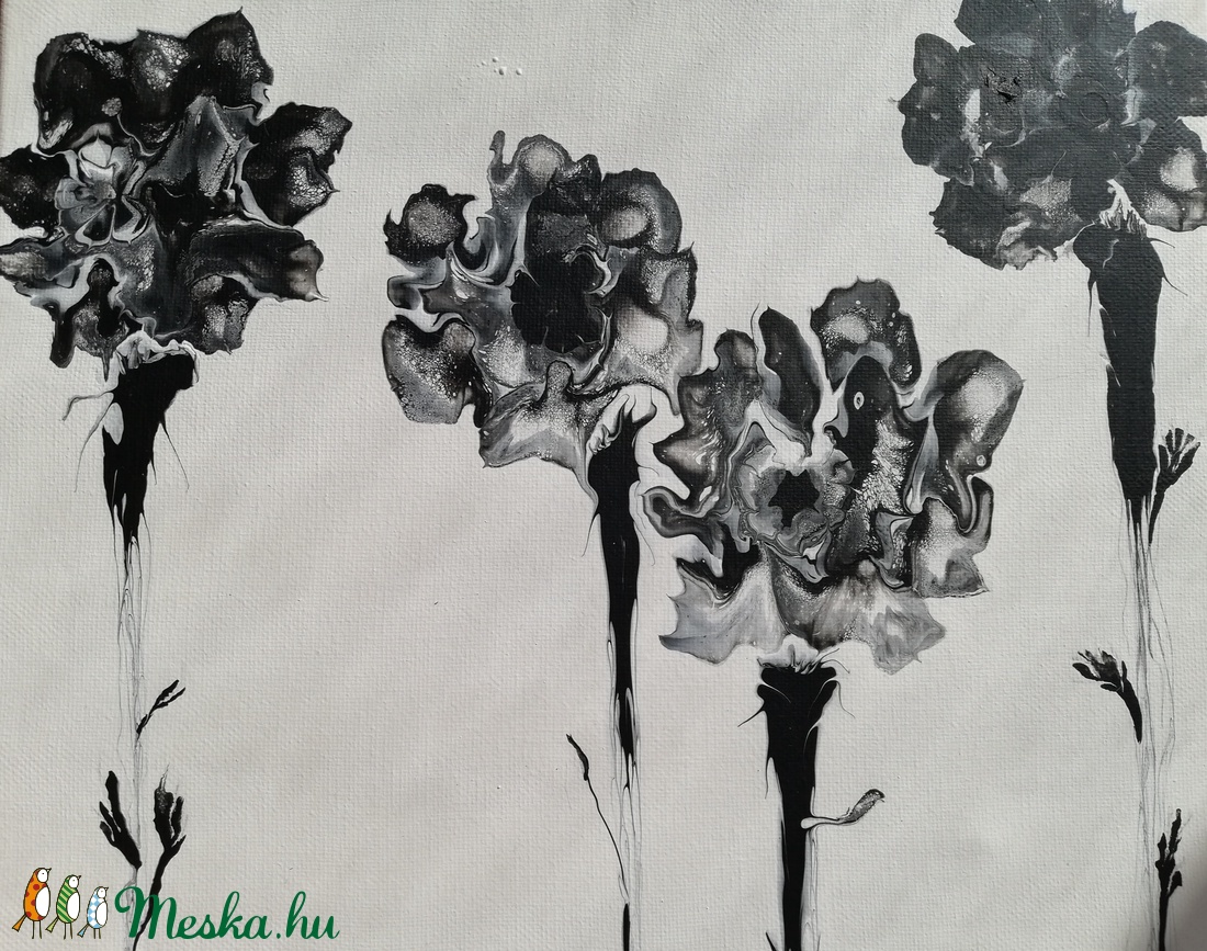 Szegfű feketével/Fluid art/Akrilfestmény - művészet - festmény - akril - Meska.hu Szegfű feketével/Fluid art/Akrilfestmény - művészet - festmény - akril - Meska.hu