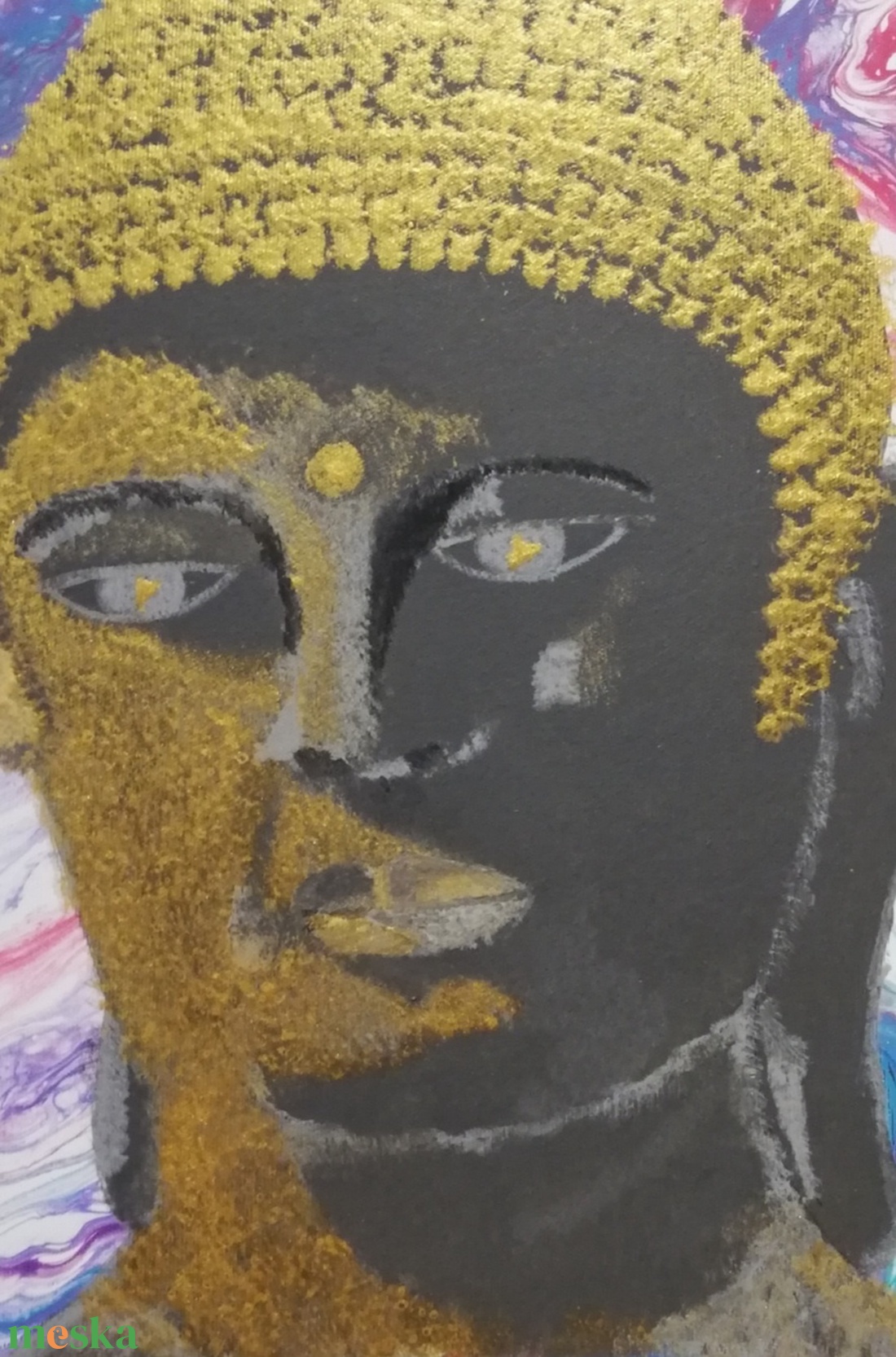 Arany Buddha/Akrilfestmény - művészet - festmény - akril - Meska.hu