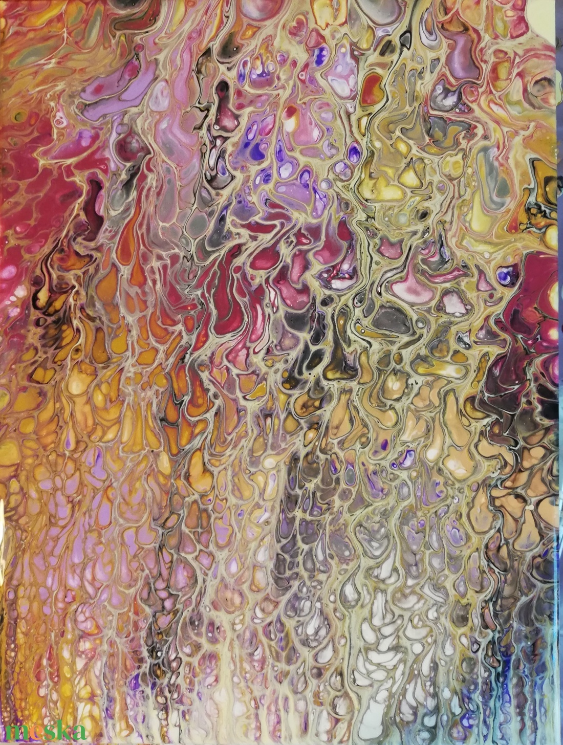 Hőség / Fluid art - művészet - festmény - akril - Meska.hu Hőség / Fluid art - művészet - festmény - akril - Meska.hu