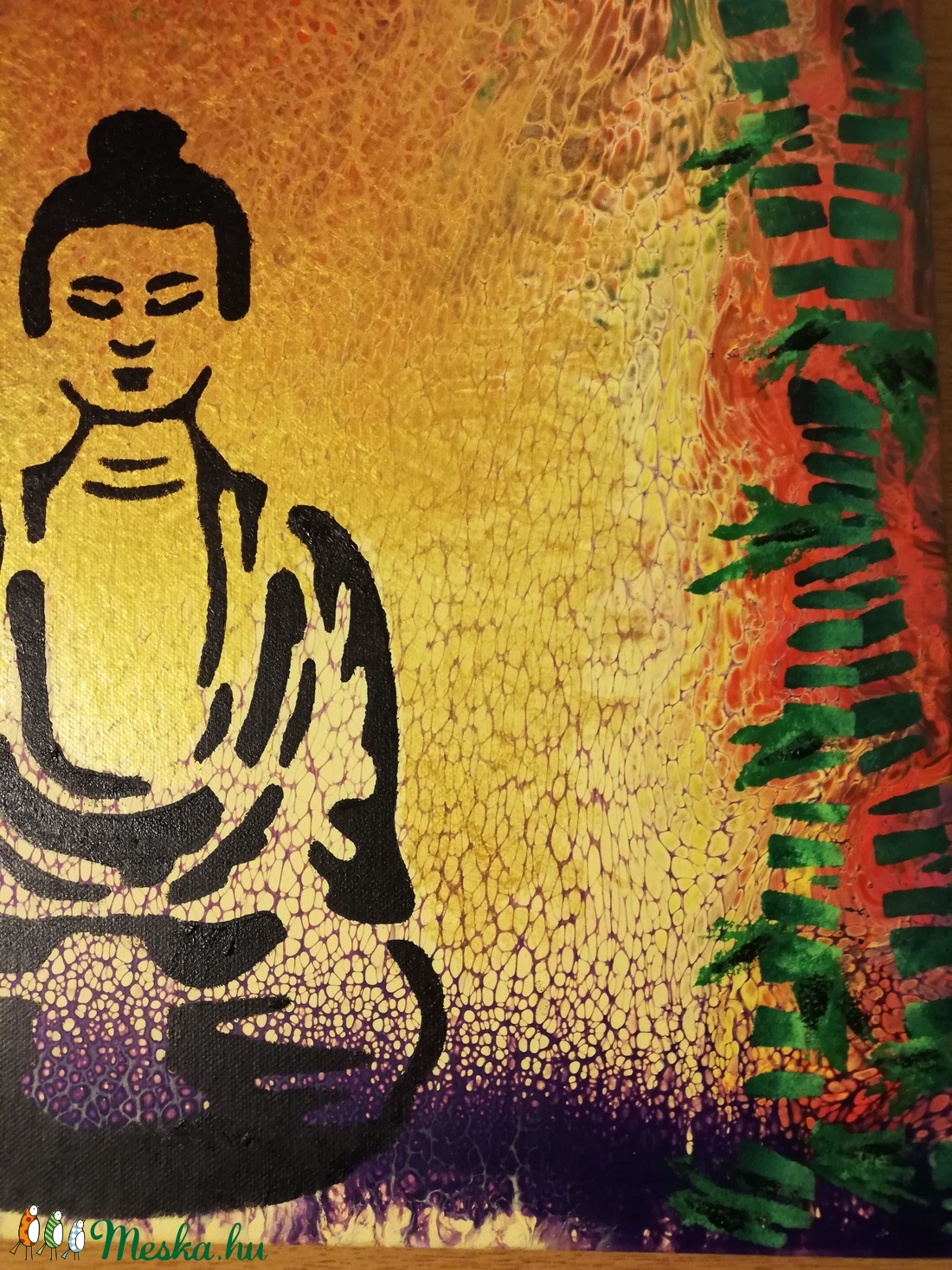 Arany Buddha /5. Akrilfestmény - művészet - festmény - akril - Meska.hu Arany Buddha /5. Akrilfestmény - művészet - festmény - akril - Meska.hu