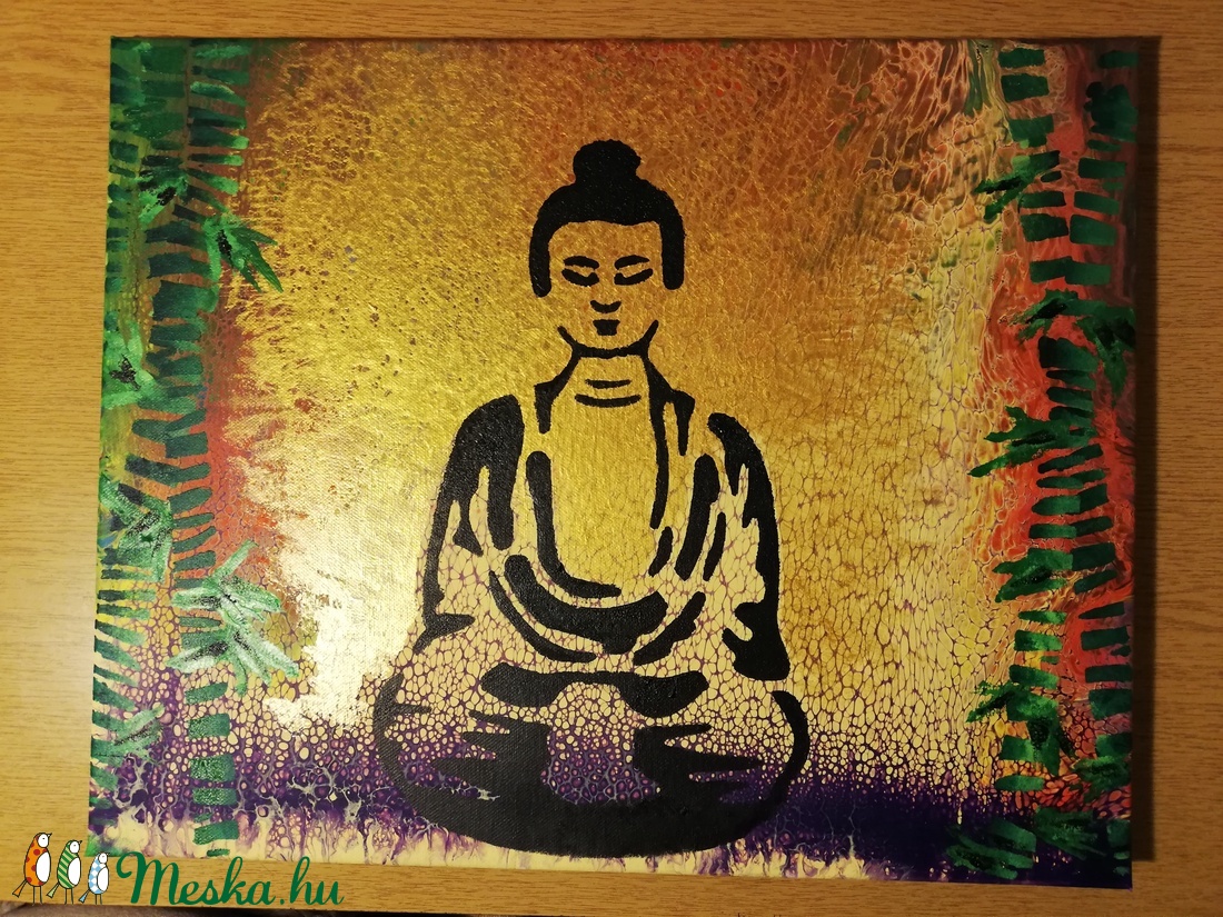Arany Buddha /5. Akrilfestmény - művészet - festmény - akril - Meska.hu Arany Buddha /5. Akrilfestmény - művészet - festmény - akril - Meska.hu