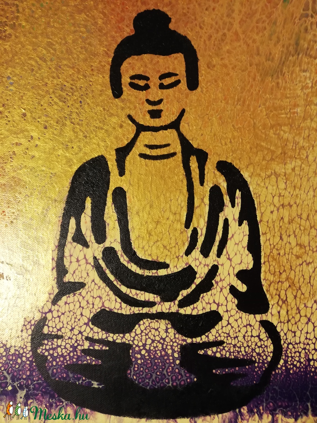 Arany Buddha /5. Akrilfestmény - művészet - festmény - akril - Meska.hu Arany Buddha /5. Akrilfestmény - művészet - festmény - akril - Meska.hu