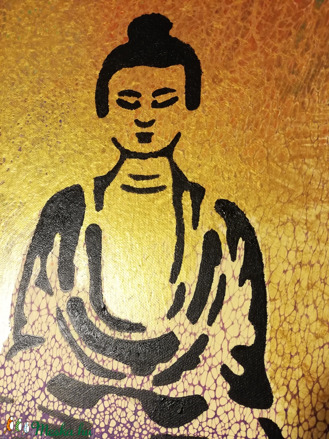 Arany Buddha /5. Akrilfestmény - művészet - festmény - akril - Meska.hu Arany Buddha /5. Akrilfestmény - művészet - festmény - akril - Meska.hu