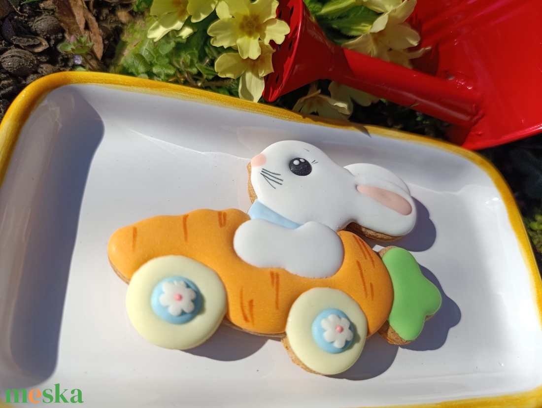 Mézeskalács nyuszimobil   ! MÁR CSAK KÉSZLETRŐL! Foglald le, és meg tudjuk beszélni! - esküvő - dekoráció - sütidísz - Meska.hu