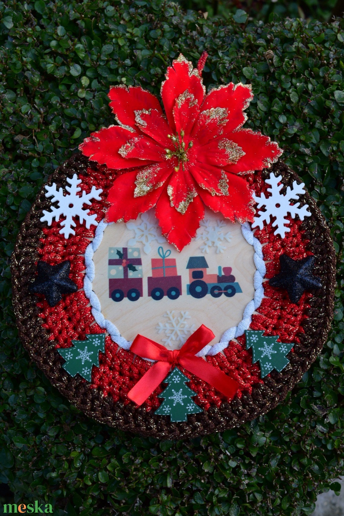Karácsonyi horgolt ajtódísz - karácsony - adventi díszek - adventi ajtódísz - Meska.hu Karácsonyi horgolt ajtódísz - karácsony - adventi díszek - adventi ajtódísz - Meska.hu