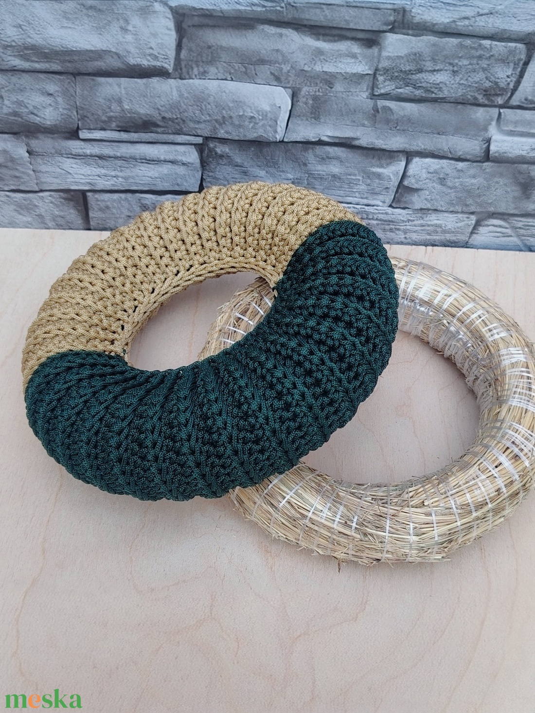 Horgolt őszi koszorú, ajtódísz alap (20 cm) / Autumnal crochet-covered wreath base - kellékek & szerszámok - dekorációs kellékek - koszorú, koszorúalap - Meska.hu Horgolt őszi koszorú, ajtódísz alap (20 cm) / Autumnal crochet-covered wreath base - kellékek & szerszámok - dekorációs kellékek - koszorú, koszorúalap - Meska.hu