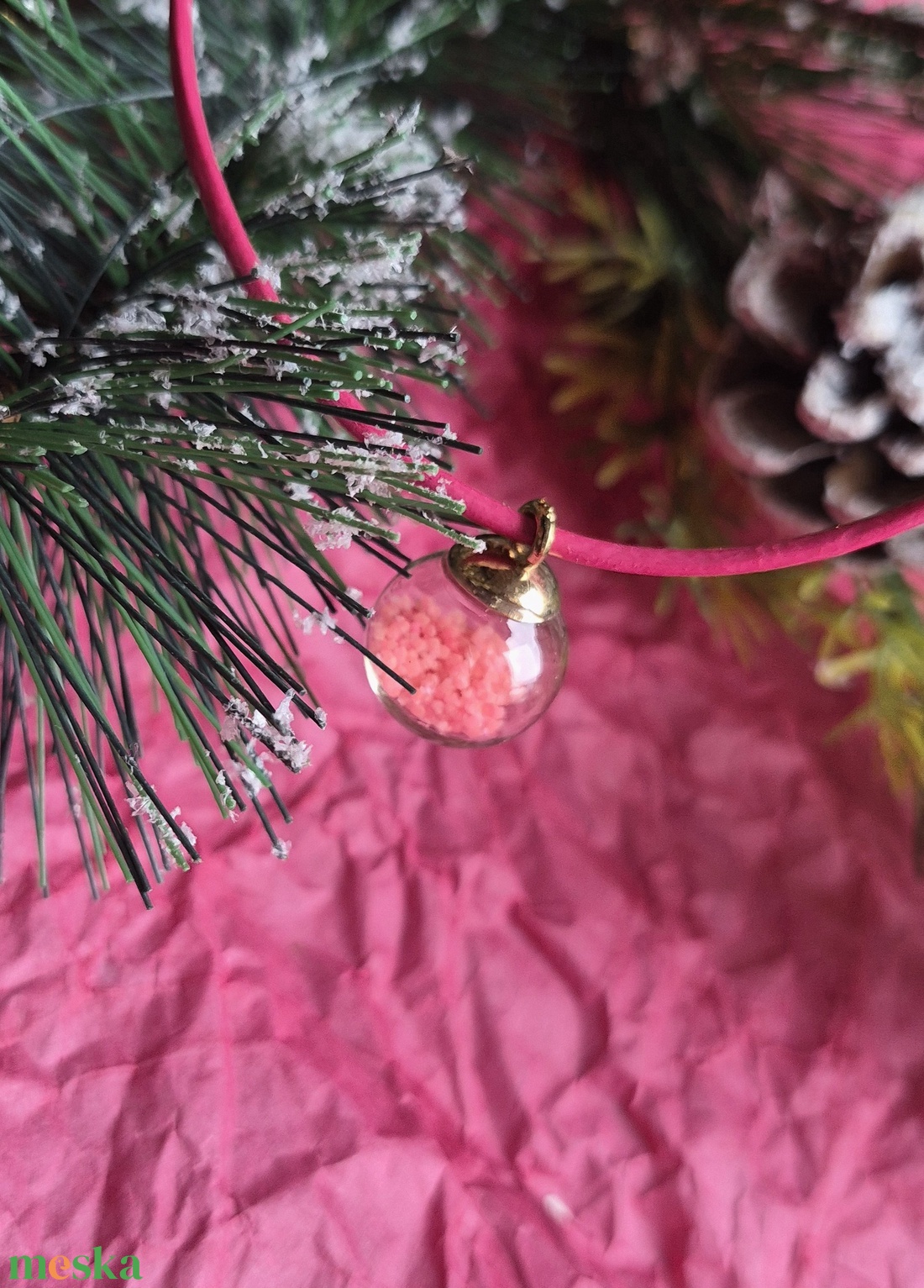 Foszforeszkáló üvveggömb nyakláncok - ékszer - nyaklánc - medálos nyaklánc - Meska.hu