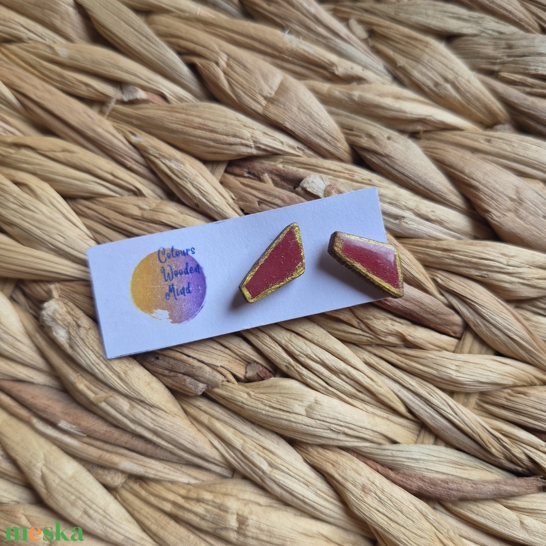 Piros  fa bedugós fülbevaló  - ékszer - fülbevaló - pötty fülbevaló - Meska.hu