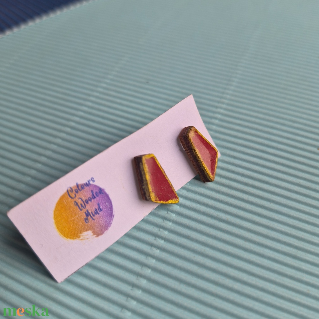 Piros  fa bedugós fülbevaló  - ékszer - fülbevaló - pötty fülbevaló - Meska.hu