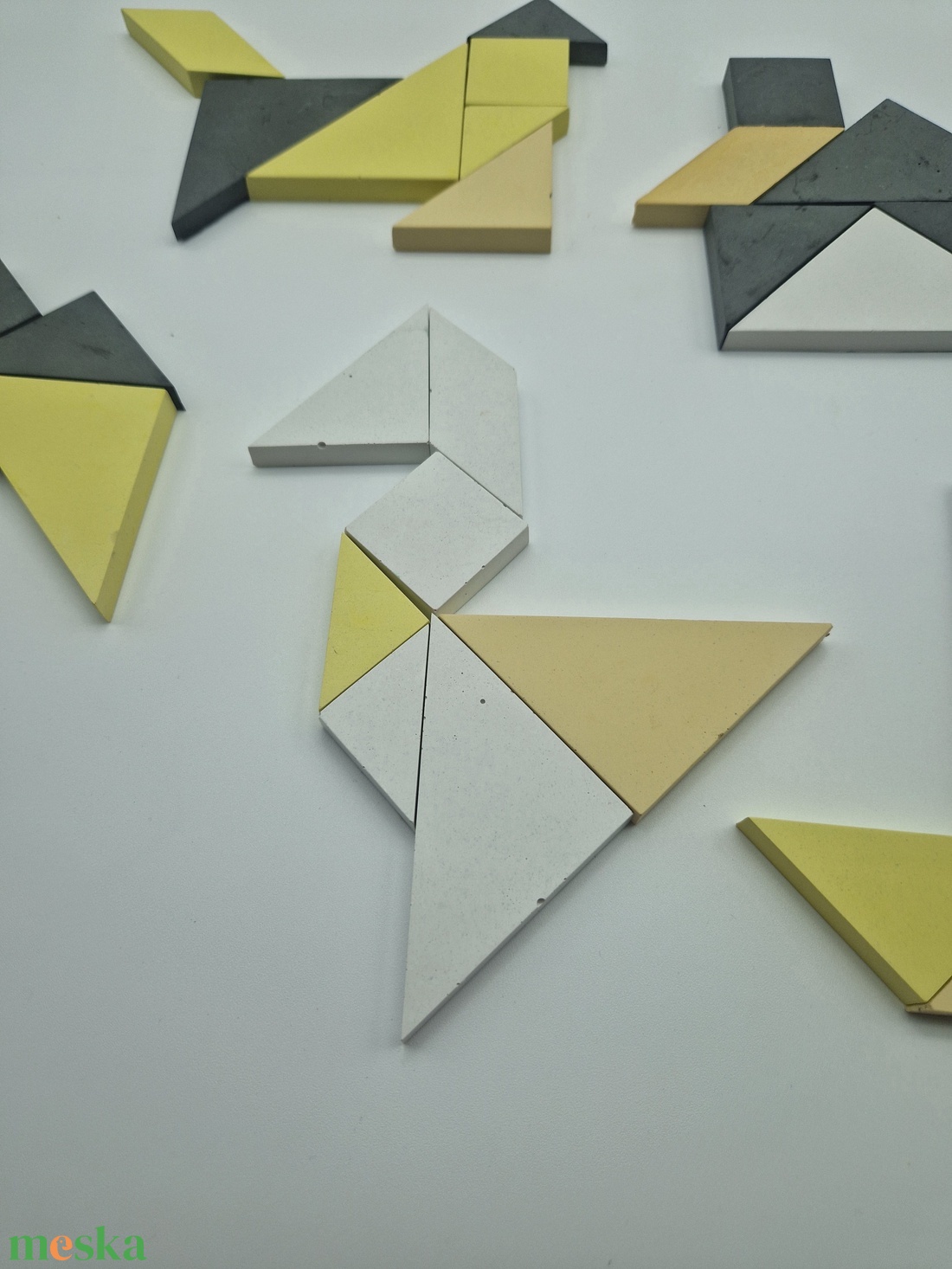 Színezett beton Tangram játék minden szín egyben - játék & sport - puzzle - kirakó, kocka kirakó - Meska.hu