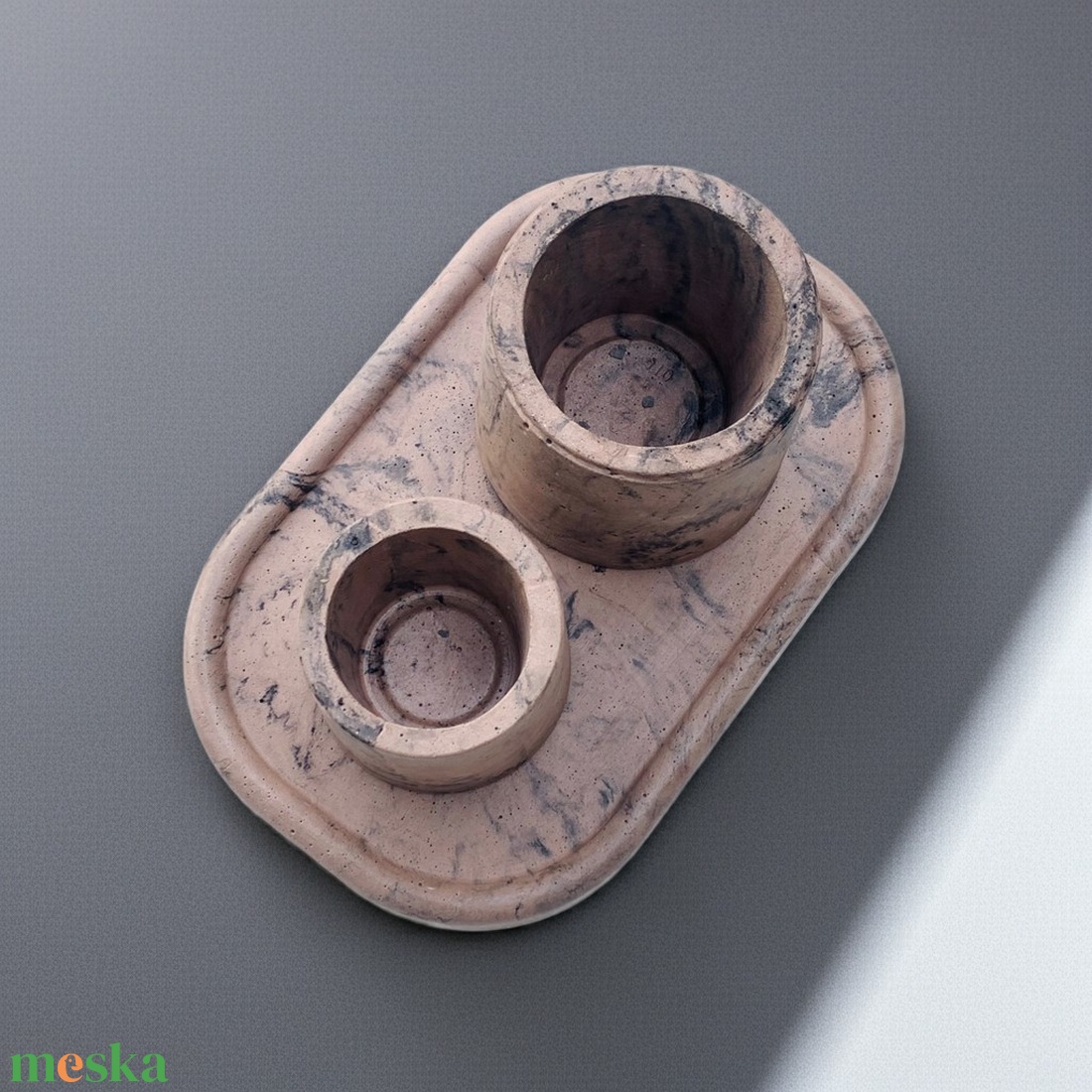 Beton Márvány Szett � kézzel készült beton kaspó szett, márvány effekt, minimal, loft, design, modern - otthon & életmód - dekoráció - asztal és polc dekoráció - asztaldísz - Meska.hu