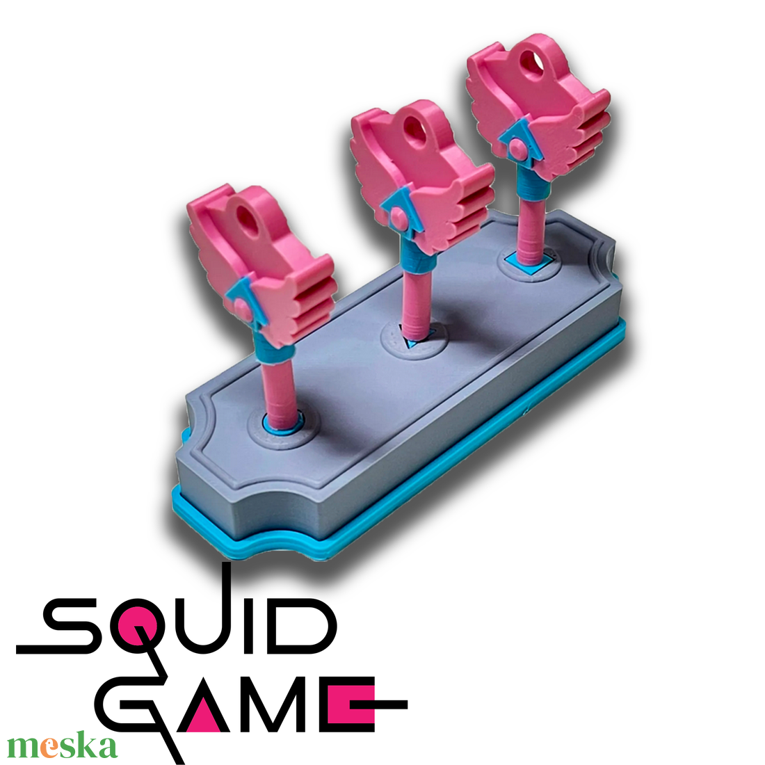 Squid Game 3D nyomtatott Kulcs Dísz és Tartó - - Meska.hu Squid Game 3D nyomtatott Kulcs Dísz és Tartó - - Meska.hu