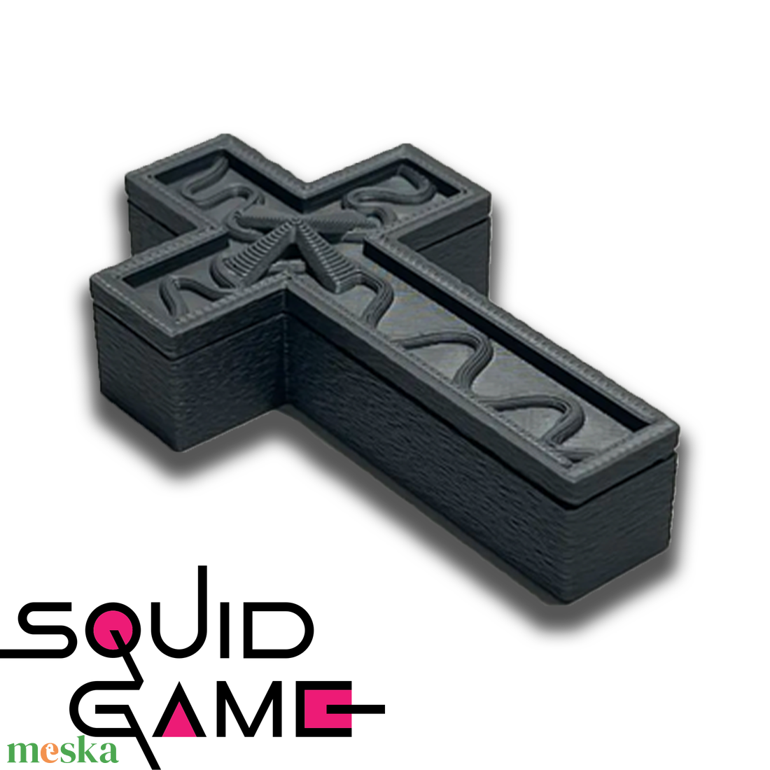 Squid Game Tanos Kereszt Nyaklánca 3D Nyomtatóval Készült Dísz Levehető Fedéllel - esküvő - ékszer - karkötő & csuklódísz - Meska.hu