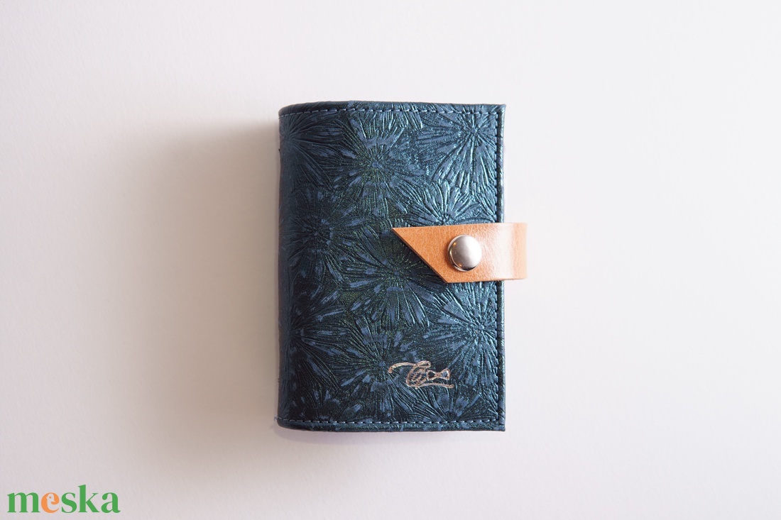 Wild flowers set - bőr tárca szett - táska & tok - pénztárca & más tok - aprópénztartó - Meska.hu