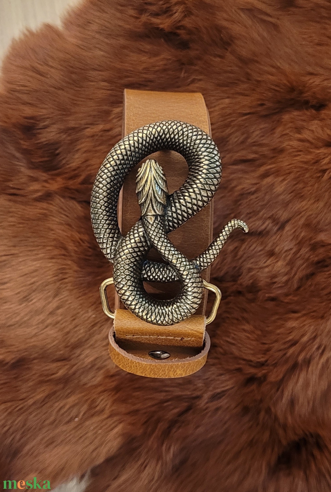 Detailed snake - bőr öv - esküvő - kiegészítők - öv & pánt - Meska.hu