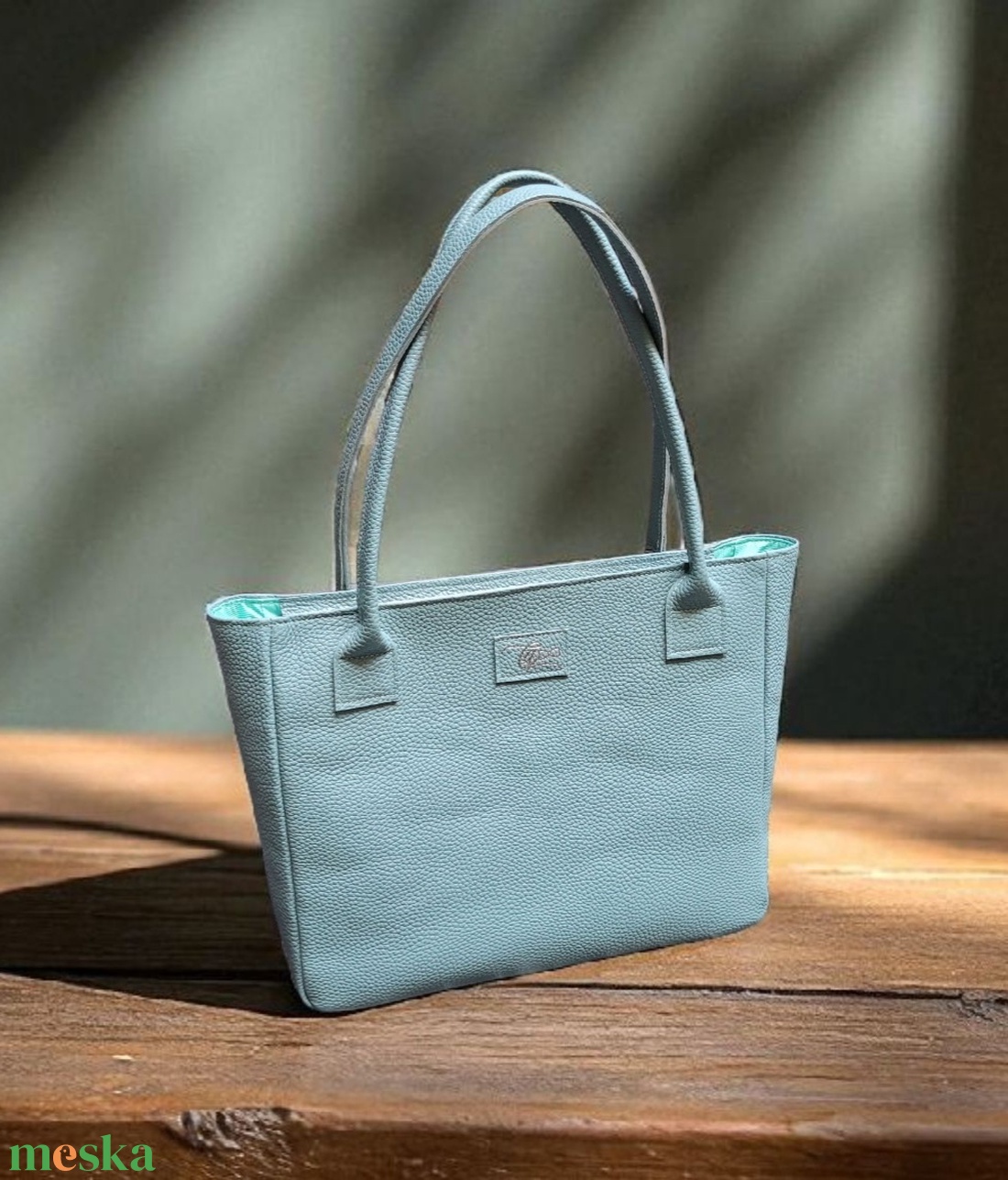Middle blue for work - marhabőr shopper - táska & tok - kézitáska & válltáska - nagy pakolós táska - Meska.hu