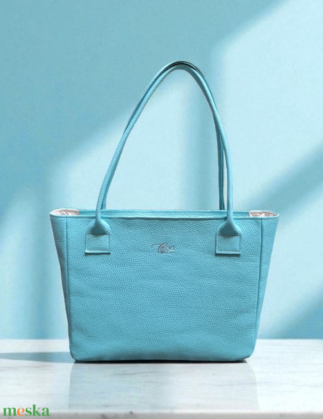 Bright blue for work - marhabőr shopper - táska & tok - kézitáska & válltáska - nagy pakolós táska - Meska.hu Bright blue for work - marhabőr shopper - táska & tok - kézitáska & válltáska - nagy pakolós táska - Meska.hu