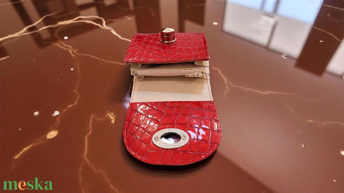 Rouge - valódi bőr tárca - táska & tok - pénztárca & más tok - pénztárca - női pénztárca - Meska.hu