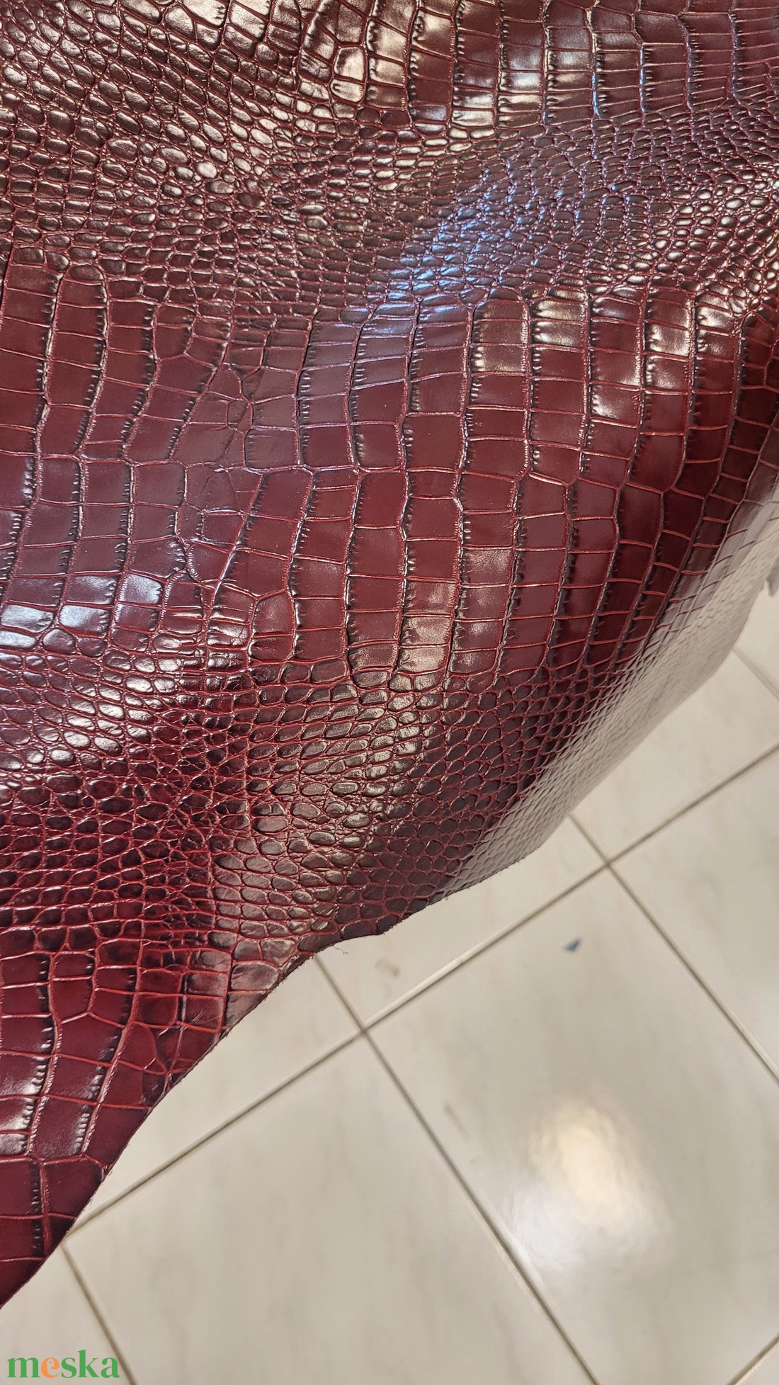 Burgundy crock for work - marhabőr shopper - táska & tok - kézitáska & válltáska - nagy pakolós táska - Meska.hu