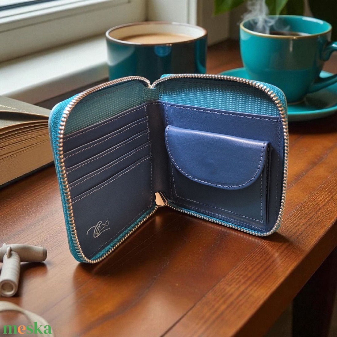 Newblue - mini tárca - táska & tok - pénztárca & más tok - pénztárca - női pénztárca - Meska.hu