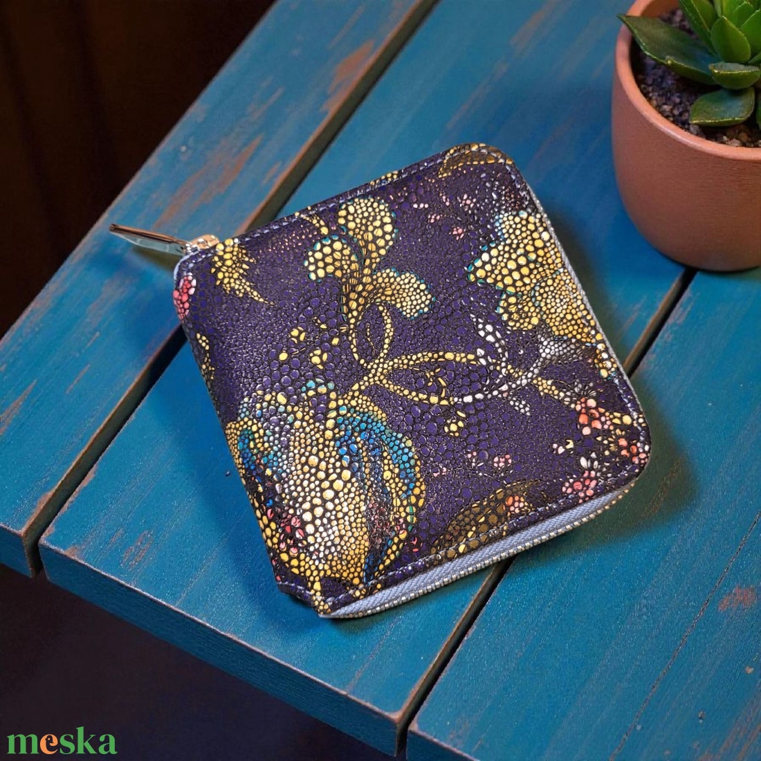 Vintage flowery - mini tárca - táska & tok - pénztárca & más tok - pénztárca - női pénztárca - Meska.hu