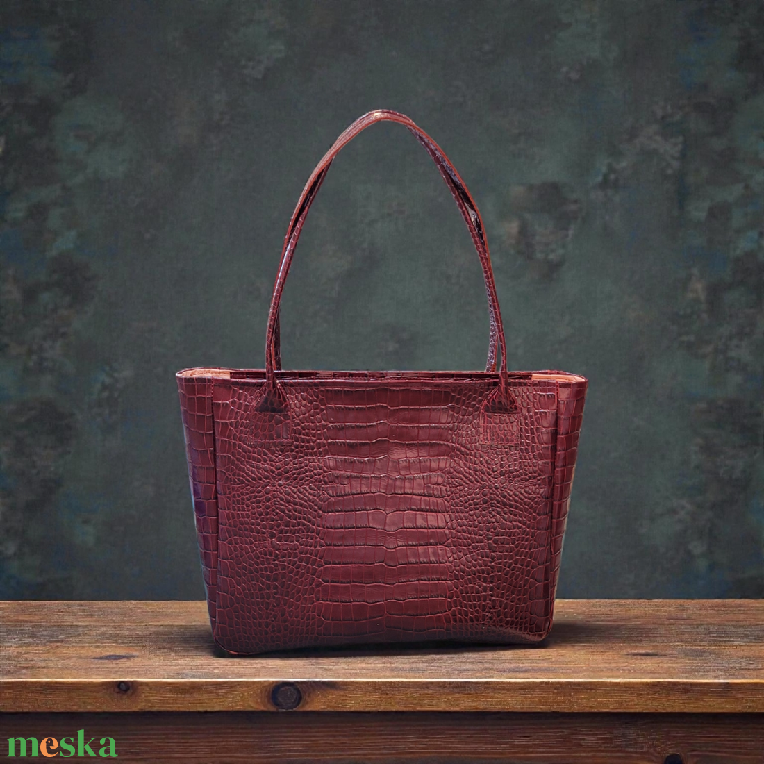 Bordoux crock for work - marhabőr shopper - táska & tok - kézitáska & válltáska - nagy pakolós táska - Meska.hu