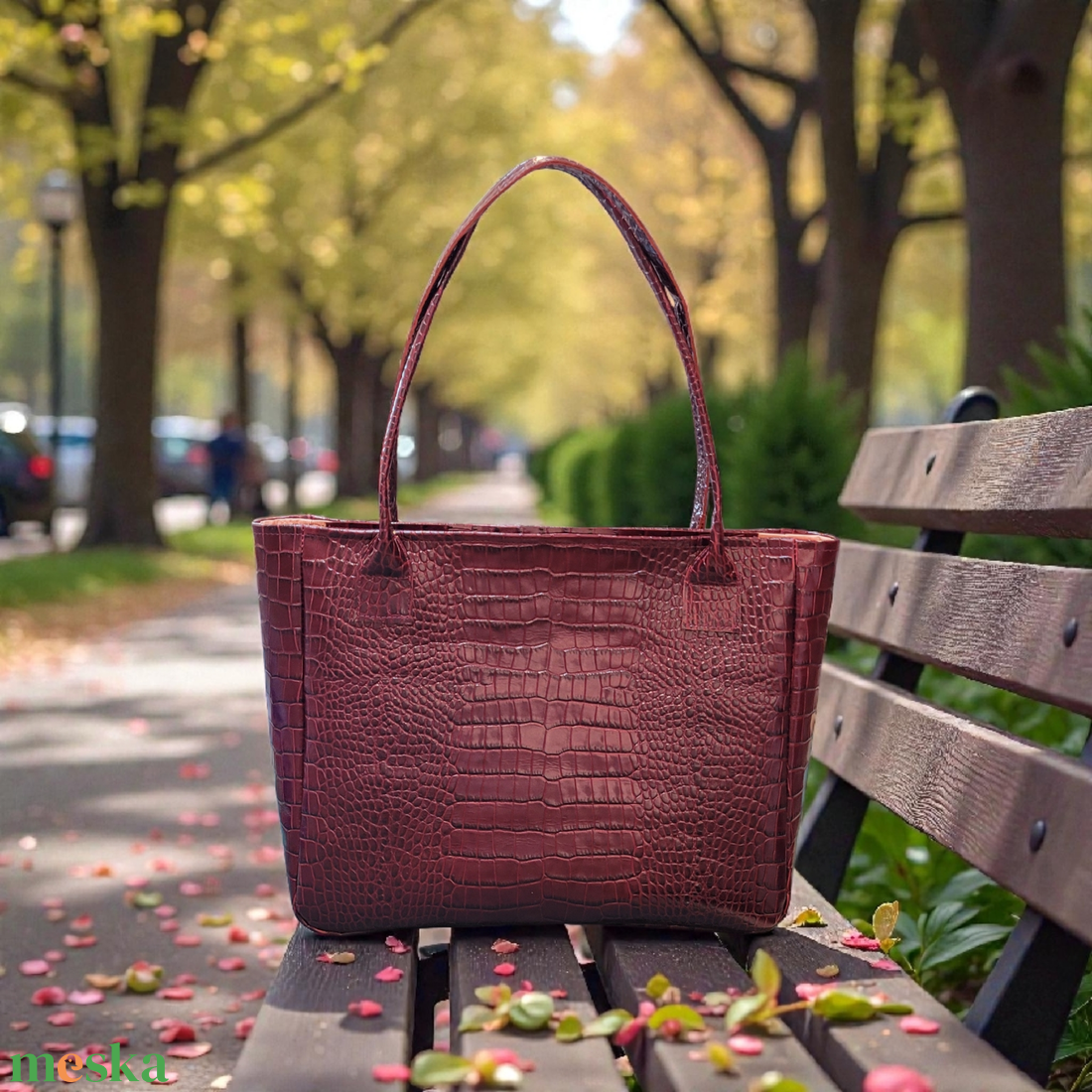 Bordoux crock for work - marhabőr shopper - táska & tok - kézitáska & válltáska - nagy pakolós táska - Meska.hu