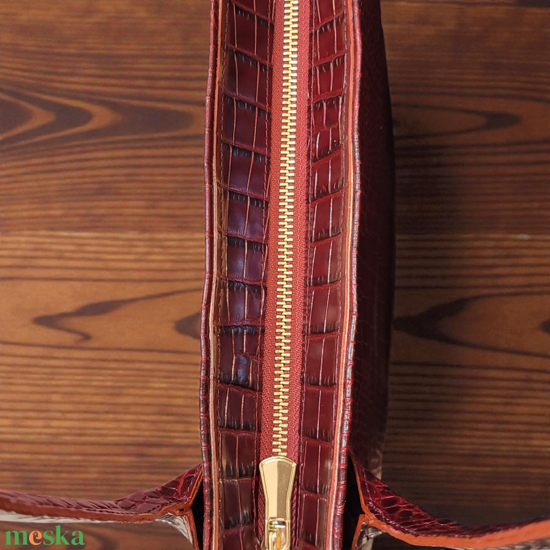 Bordoux crock for work - marhabőr shopper - táska & tok - kézitáska & válltáska - nagy pakolós táska - Meska.hu