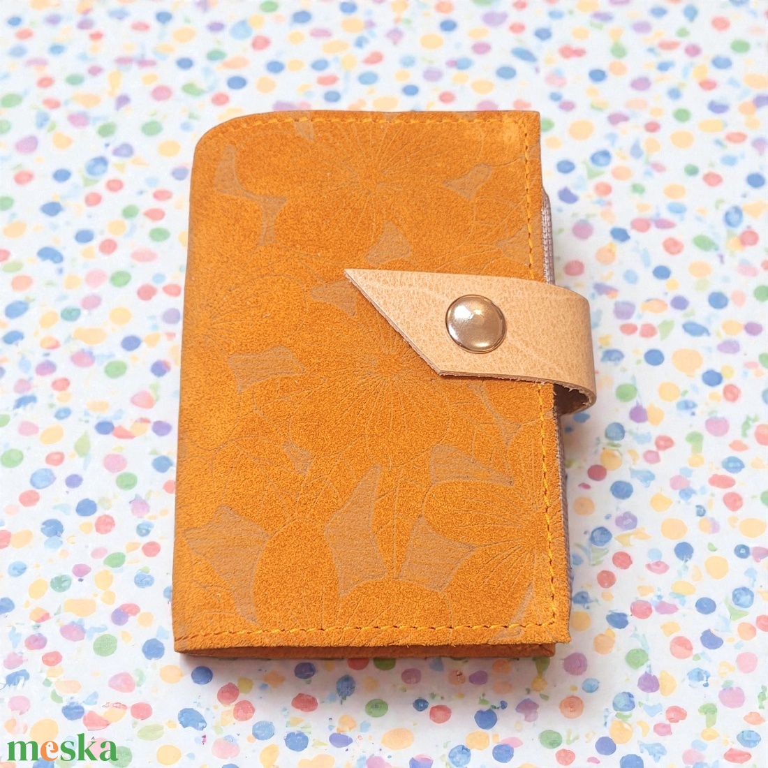 Orange blosom - bankkártya tartó - táska & tok - pénztárca & más tok - kártyatartó & irattartó - Meska.hu