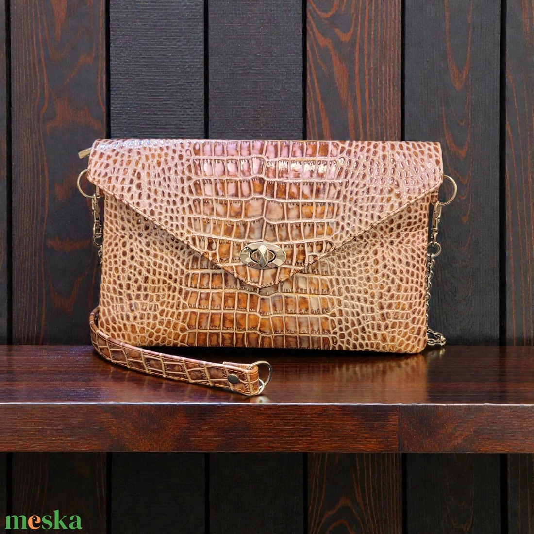 Holo turtle - marhabőr táska - táska & tok - kézitáska & válltáska - vállon átvethető táska - Meska.hu